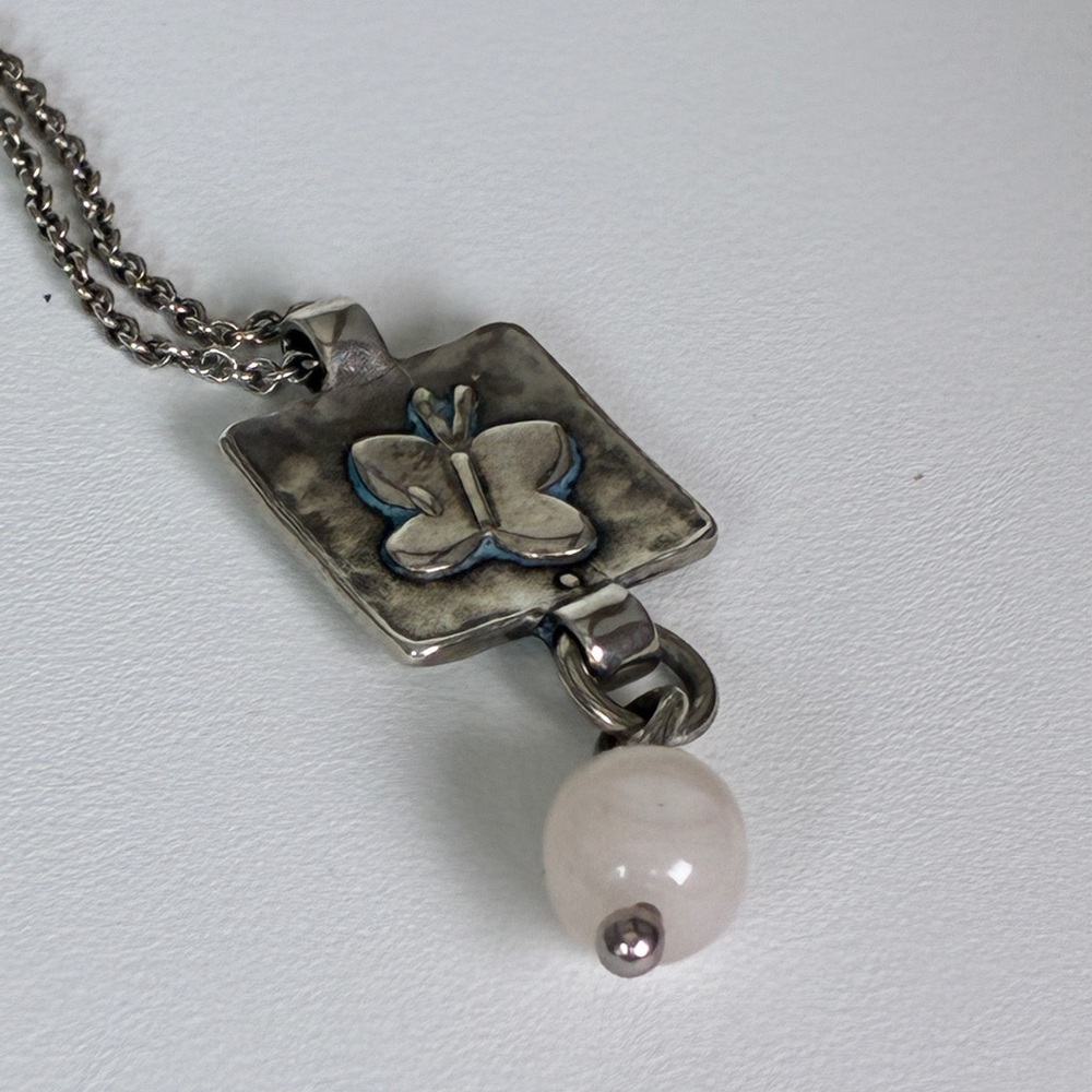 Sterling Silver Butterfly Pendant Necklace